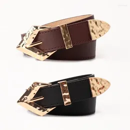 Belts Luxury Vintage Designer Brand Cowhide Belt Men High Quality Women Pu Leather Dress Strap For Jeans Waistband