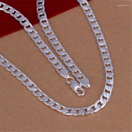 Chains Fine 925 Sterling Silver Necklace Exquisite Noble Luxury Gorgeous Charm Fashion 4-12MM Men Solid Wedding Chain Women Jewelry