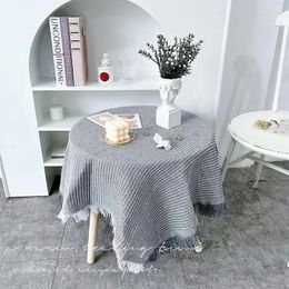 Table Cloth Simple White Waffle Nordic Decorative Pography Background Picnic Dessert Cushion Scarf D23