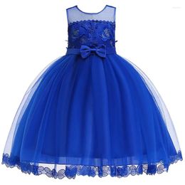 Girl Dresses Fashion Lovely Child Party Dress With Hoop Ball Gown Designer Pageant Girl's Appliques Tulle