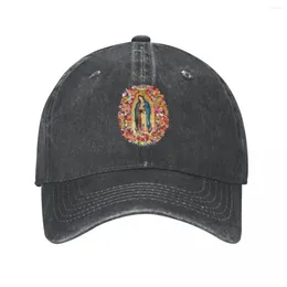 Ball Caps Baseball Cap Our Lady Of Guadalupe Mexican Virgin Mary Outfit Unisex Fashion Distressed Denim Casquette Dad Hat Adjustable Fit