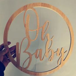 Oh Baby wood sign Baby Shower decor Nursery Decor baby reveal decorations wall hanging party supplies and decor 240124