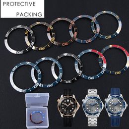 38-30 5mm 40-32mm Black Gold Blue Orange Ceramic Bezel Insert For 40mm Dial for Omega 300 Man Watch Face Watches Replace Accessori241m