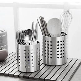 Storage Bottles 10 12.5cm Stainless Steel Chopstick Cage Ventilated Drain Rack Stand Cutlery Utensil Container Tableware Holder Kitchen