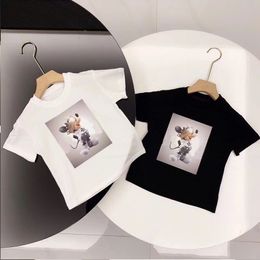 G Family Summer New Product Children Letter Printing Cartoon Co branded Comfortable Cotton Short sleeved T-shirt Korean Children Wear Breathable