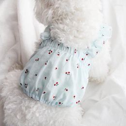 Dog Apparel Summer Clothes Cute Floral Sling Dress Thin Skirt For Small Chihuahua Bichon Poodle Costume Puppy Pet Dresses Pug