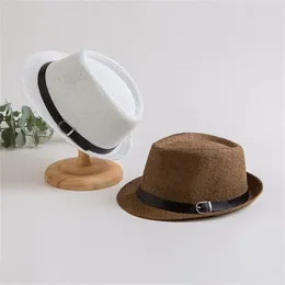 Berets Men Women Beach Summer Wide Brim Sun Hat Straw Panama Cap Jazz Cowboy Fedora