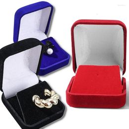 Jewelry Pouches Hard Sturdy Portable Flocking Rounded Corner Protection Gift Box Simple Premium Feel Packaging Display Boxes