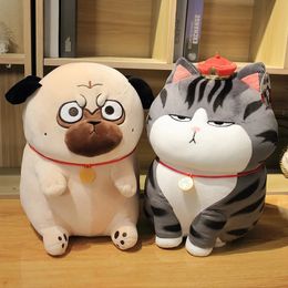Kawaii Shar Pei Plush Toy Soft Stuffed Cartoon Animal Cat Doll High Quality Baby Toy Pillow Home Decoration Girls Birthday Gift 240123