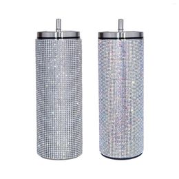 Water Bottles Rhinestone Glitter Bottle Tumblers Rustproof 20oz Shining For Office