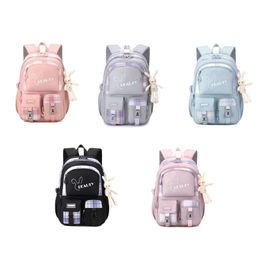 Large Capacity Backpack with Cute Pendant College Bookbag for Student Teenagers Girls Casual Laptop School Daypack 240119