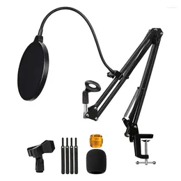 Microphones Microphone Stand With Blowout Preventer Condenser Adjustable Mic Arm Clip For Radio Etc