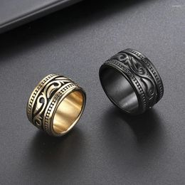 Cluster Rings Arrival Vintage Pirate Fish Hook Pattern Ring Stainless Steel Men's Viking Retro Party Jewellery For Man Male