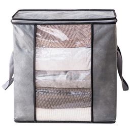 Foldable Storage Bag Household Waterproof Clothing Storage Basket Non-Woven Finishing Box Quilt Storage Bag 240129