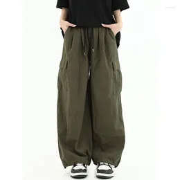 Women's Pants Deeptown Harajuku Oversize Cargo Woman Japanese 2000s Style Y2k Wide Leg Trousers Hippie Vintage Spring Sweatpant Techwear