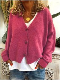 Women's Knits Cardigan For Women Sweater Long Sleeve Knitwear Button Christmas Winter Clothes