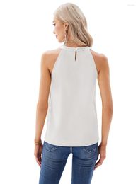 Women's Tanks Sequin Halter Tops For Women Loose Sleeveless Dressy Sparkle Tank Camisole Party Club Cocktail Vest Shirt