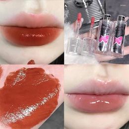 Lip Gloss Mirror Jelly Glaze Water Glass Moisturising Lasting Waterproof Butterfly Lipstick Makeup Cosmetics