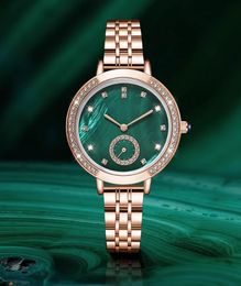 Luxury Designer Classic Fashion Quartz Watch Best Women's Watch of the Year Size 35, mm thickness 13 mm sapphire glass waterproof feature popular green hands