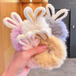 Hair Accessories Ear Ties For Girls Korean Version Multi-colored Sweet Head Rope Headband Scrunchies Plush Ring