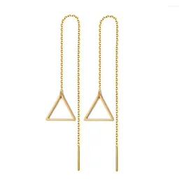 Dangle Earrings Korean Long Tassel Chain Earring Female Gold Colour Stainless Steel Ear Line Threader For Women Jewellery Gift