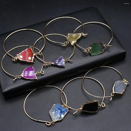 Charm Bracelets 6PCS Random Natural Crystal Druzy Quartz Agates Stone For Women Men Jewellery Femme Gift