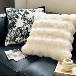 Pillow INS Cream Style Decorative Sofa Living Room French Modern Luxury American Retro Black And White