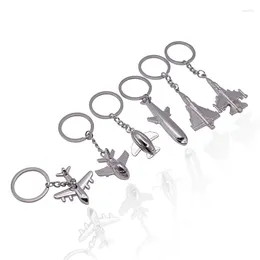 Keychains Air Plane Model Fighter Toy Keychain Aircrafe Travel Fashion Gift Key Ring Bag Car Accessories Jewellery For Him Kid