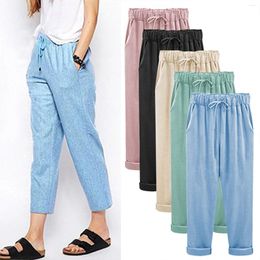 Women's Pants Women Fat Loose Thin Summer Trousers Wide Leg High Waist Sweat Casual Set And Track