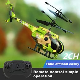 Rc Helicopter 2Ch Remote Control Plane Electric Airplane Flying Rescue Aircraft Toys for Boys Gift Kids 240118