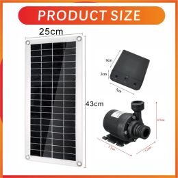 800L/H 12V Solar Panel Power Bank Set Ultra-quiet Submersible Water Pump Motory Fish Pond Garden Fountain Decoration