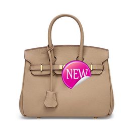 AABkin BKing Designer Totes Bag Litchi Pattern Leather Layer Cowhide Handbag Large Capacity Bag Women's Fashion 9Z80