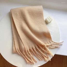 Scarves 35 230cm Cashmere Women Scarf Winter Versatile Shawl Wrap Bandana Pashmina Tassel Female Foulard Thick Blanket Soft