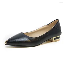 Dress Shoes Spring And Autumn 2024 Simple Pointed Head Shallow Mouth Solid Color Square Heel Temperament Professional Women's Shoe