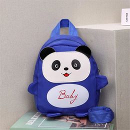Cute Cartoon Panda Baby Backpacks Kindergarten Schoolbag Children Boys Girls School Bags Adjustable Animals Kid Backpack 240129