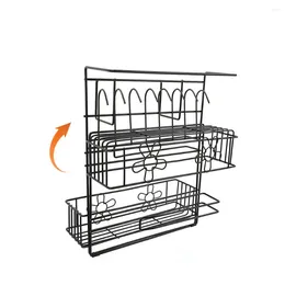 Kitchen Storage Refrigerator Spice Rack Iron Shelf Multifunction Magnetic For Seasoning