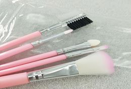 5pcsset opp bag makeup brushes Pink Mini lovely makeup tools powder brush lip bush 9679285