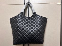 2023 icare maxi shopping bag Large designer bags quilted tote bags Attaches Women handbag Fashion black lambskin totes Shoulders Purse 48cm