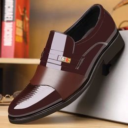 Slip Fashion Business Formal on Dress Mens Oxfords Footwear High Quality Leather Shoes for Men Loafers fdee