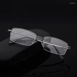 Sunglasses Frames Memory Metal Alloy Spectacles Frame Men's Lightweight Business Half Rim Eyeglasses Ladies Fashion Classic Myopia Eyewears