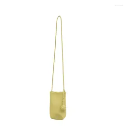 Evening Bags Soft Leather Women's Purse Shoulder Impingment Spring And Summer Genuine World Brand Sling Bag Chest Mobile Phone Pouch