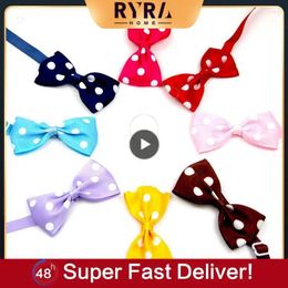 Dog Apparel 1PCS Christmas Pet Cat Collar Bow Tie Adjustable Neck Strap Grooming Accessories Decoration