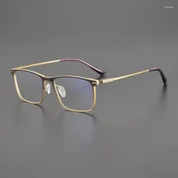 Sunglasses Frames Classic Business Optical Glasses Frame Men's Ultra-light Pure Titanium Women Can Be Equipped With Prescription Gla