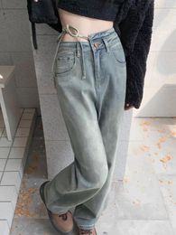 Women's Jeans High Waisted Women Baggy Irregular Straight Spring Vintage American Style Joggers Casual Tender Mujer Harajuku Lady Chic