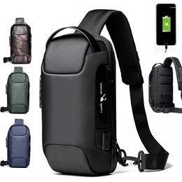 Waist Bags Chest Bag USB Charging Crossbody Anti-thief Men Waterproof Shoulder Short Trip For Male Travel Pack Sling