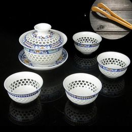 Teaware Sets Tradition Chinese Tea Ceramic Gaiwan Teacup Suit Ceremony Supplies Customized Infuser Handmade Gifts