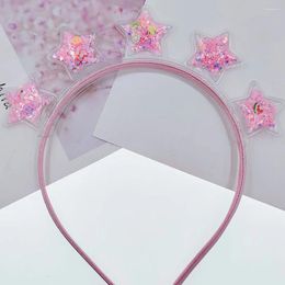 Hair Accessories 2024 Children Cute Colors Glitter Heart Sequin Hoop Hairbands Girls Lovely Ears Headbands Kids Bands