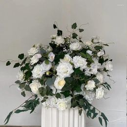 Decorative Flowers White Wedding Artificial Flower Bouquet Baby Breath Orchid