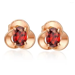 Stud Earrings 2024 Fashion Jewelry Crystal For Women Cute Romantic Lovely Clear Stone Flower Wholesale