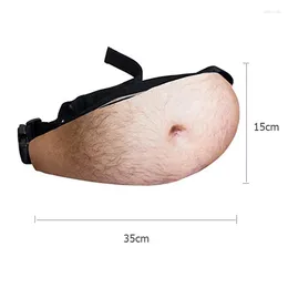 Waist Bags 3D Woman Belly Pockets Belt Bag PU Novelty Men Beer Travel Phone Anti-theft Organiser Package